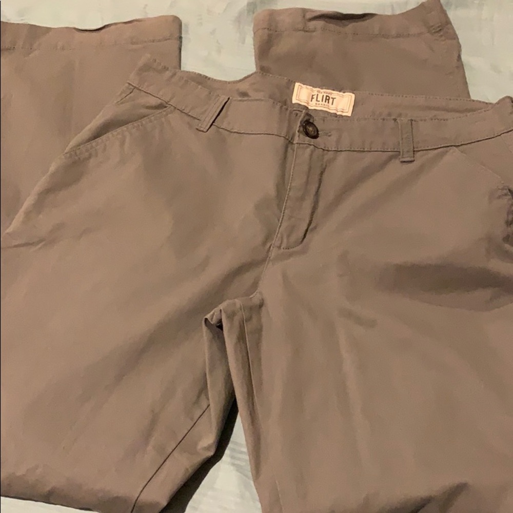 Old navy khakis in gray color